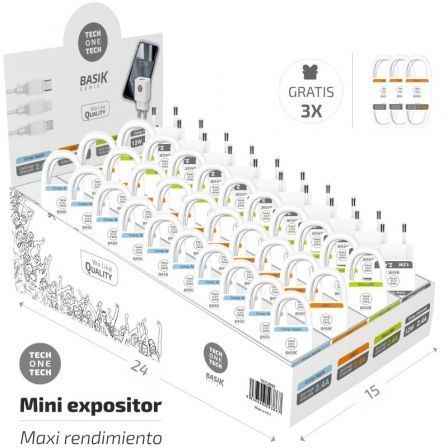 Tech One Tech Expositor de Cables y Cargadores BASIK TEC2990 Blanco